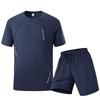 Sport Wear Outdoor Loose European Size Shorts T-shirt Sports Suit Casual Round Neck Bottoming Shirt Fitness Running Short Sleeve