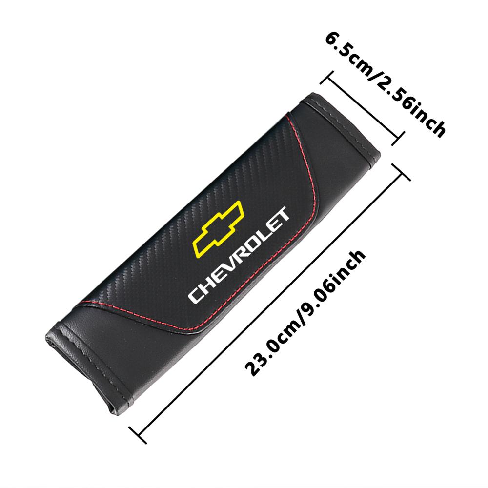 AABHF1 2pcs Seat Belt Covers Car Safety Belt Cover For Chevrolet Epica Silverado Trailblazer Suburban Traverse Onix Colorado Corsa Volt