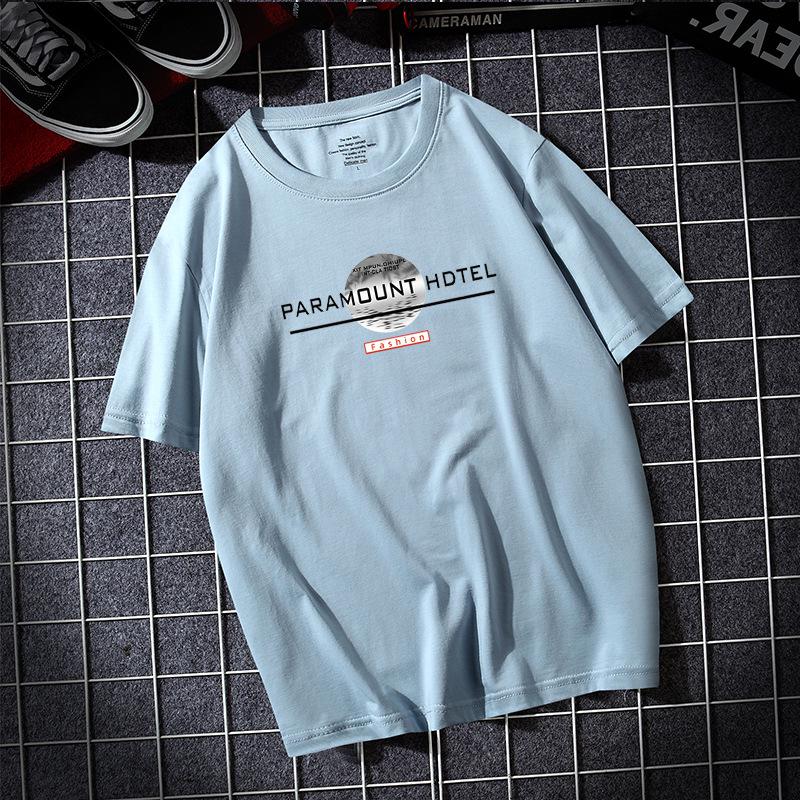 

Новый дизайн, большой размер, мужская футболка с короткими рукавами, 100% хлопок, повседневная футболка, S-6XL 6XL озеро синий