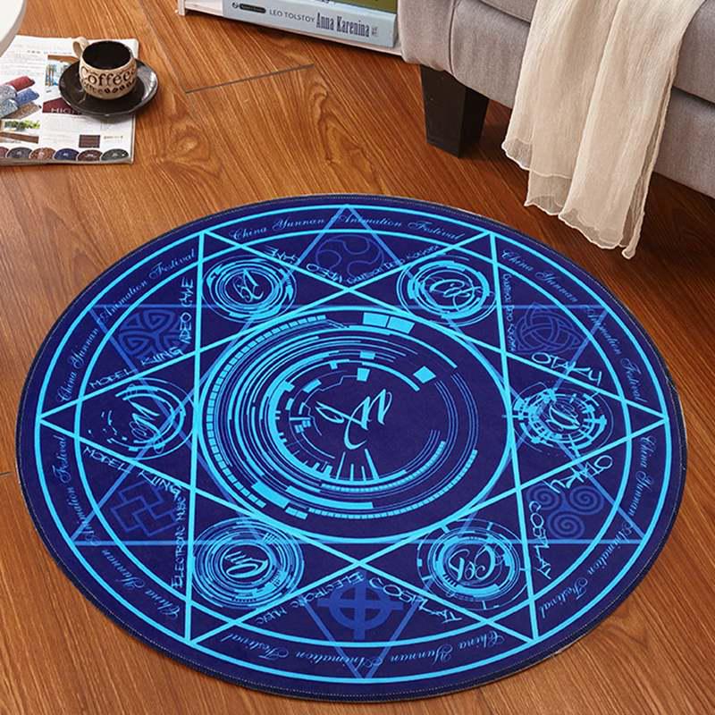 Pink Cardcaptor Sakura Magic Circle Bedside Carpet - Cute Cartoon Floor Mat for Girls' Bedrooms