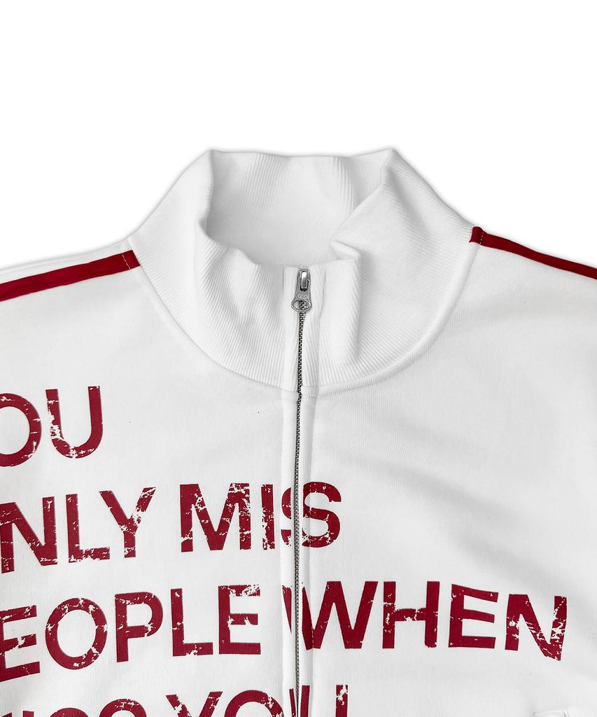 UNUSEDLAB Vintage Typography Only Zip-Up [White]