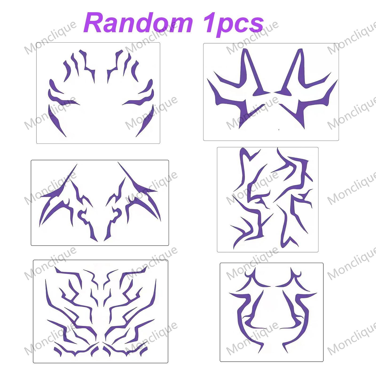 

Disposable Purple Tattoo Stickers Waterproof Temporary Tattoo Sticker Lasting Bold Lightning Tattoo Patch for Halloween Cosplay