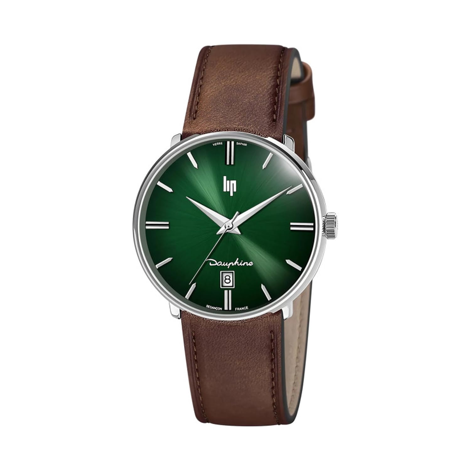 

Authorized Distributor Lip Watch Ladies 671955 Classic Daphne 38mm Green Dial Brown Leather [LIP] [DAUPHINE]