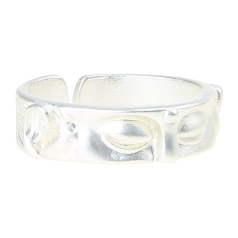 Buddhas Half Face Shaped Rings Adjustable Open Rings Finger Rings Decoration Elegant Jewelry Accessory for Parties