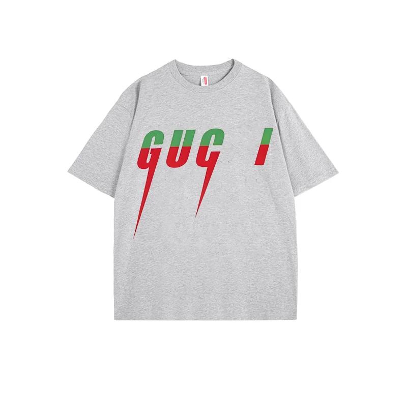 2024 American High Street Couple Short-sleeved Cotton T-shirt for Men and Women Summer Heavy Street High-quality Niche Top