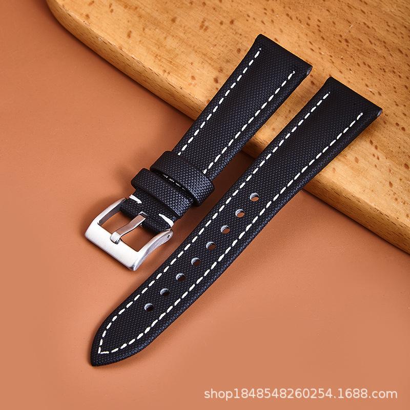 Nylon Sticker Leather Strap Suitable 19/21/23 Mm Smart Strap Bracelet Soft Strap