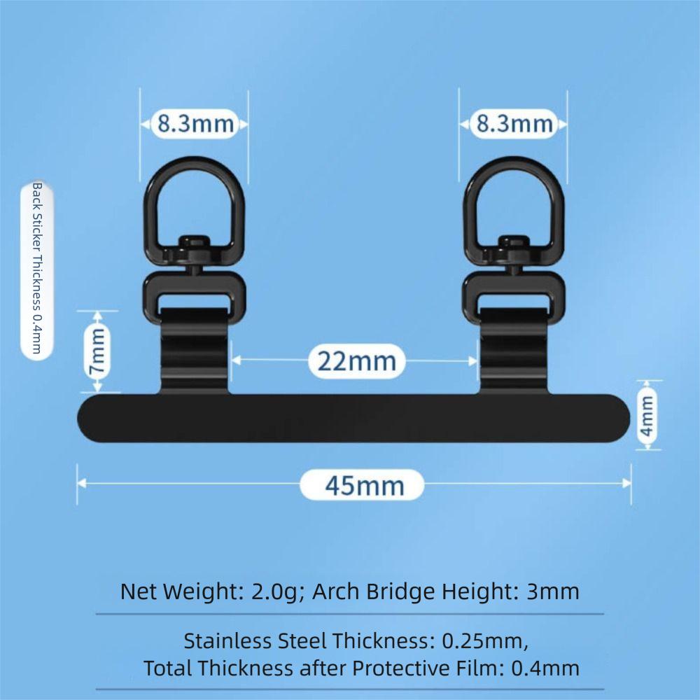Metal Phone Case Metallic Gasket Upgrade 360° Sling Rope Card Clip Upgrade Snap Strap  Universal