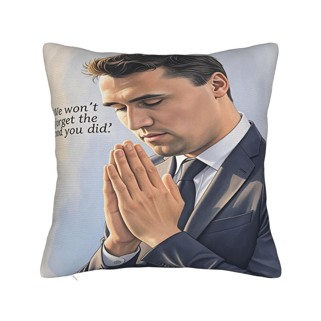 Charlie Kirk Stream Headset Pillow Cover Comfy Cushion Cover Funny Pillow Case For Couch Sofa Bedroom