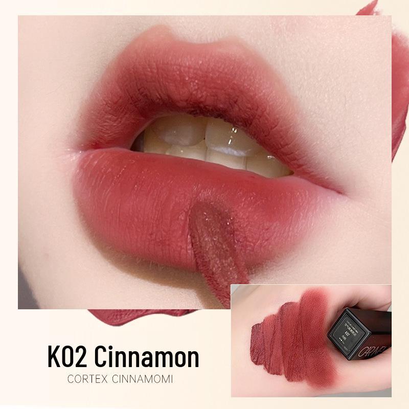 CARMELA Lipstick K04 Milk Coffee Matte Lip Glaze - Autumn/Winter Whitening Authentic.