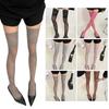 Vintage Colorful Patterned Over Knee Socks Floral Lace Trim Fishnet Mesh Stretchy Nylon Thigh High Stockings For Women