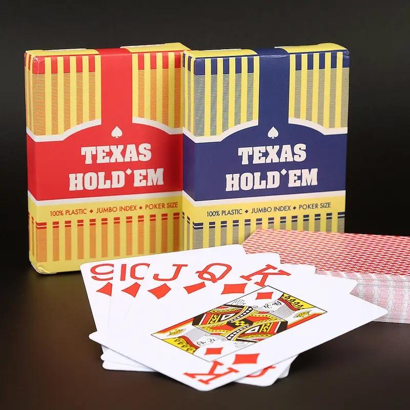 1/2pcs A set of durable, universal baccarat and Texas Hold'em playing cards, waterproof and smooth, for poker and