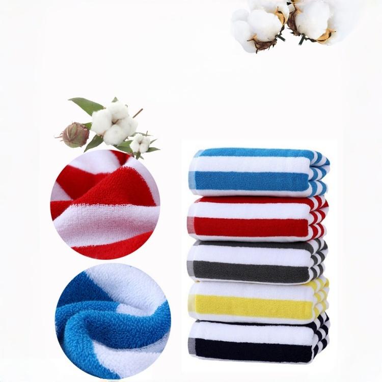 Custom Quick-Dry Cotton Striped Beach Towels