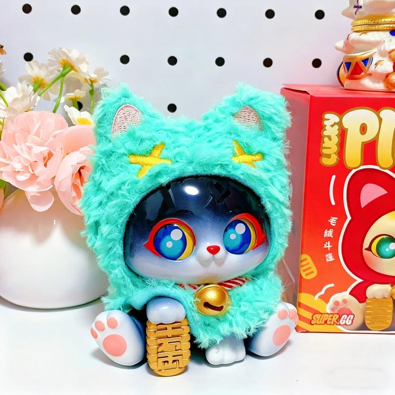 In Stock SUPERGG Lucky PICOCO Cloak Cat Series Plush Blind Box Maneki Neko Pendant Cute Doll desktop ornament Surprise Gift Toy