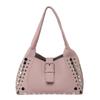 Fashionable Hasp PU Sweet Large Capacity Shoulder Bags for Women 2026 High Quality Rivets Sense of Luxury Commute Style Tote Bag