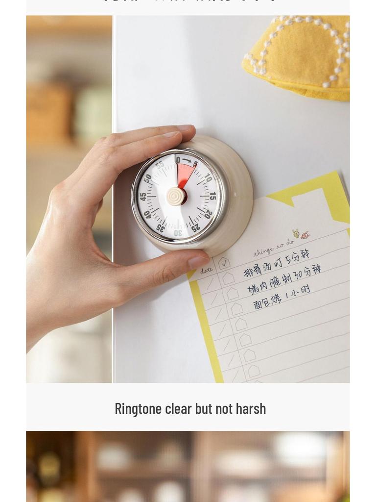 Magnetic Kitchen Timer: Visual Countdown Clock with Alarm