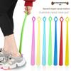 Rhombus Crystal Long Handle Shoehorn - Smooth, No Spikes, Ideal for Pregnant Women & Elderly, Hassle-Free Shoe Assist, Hangable.