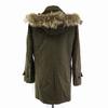 United Arrows Detachable Fur Hood Cotton Long Jacket Men S Khaki Both Side Pockets United Arrows