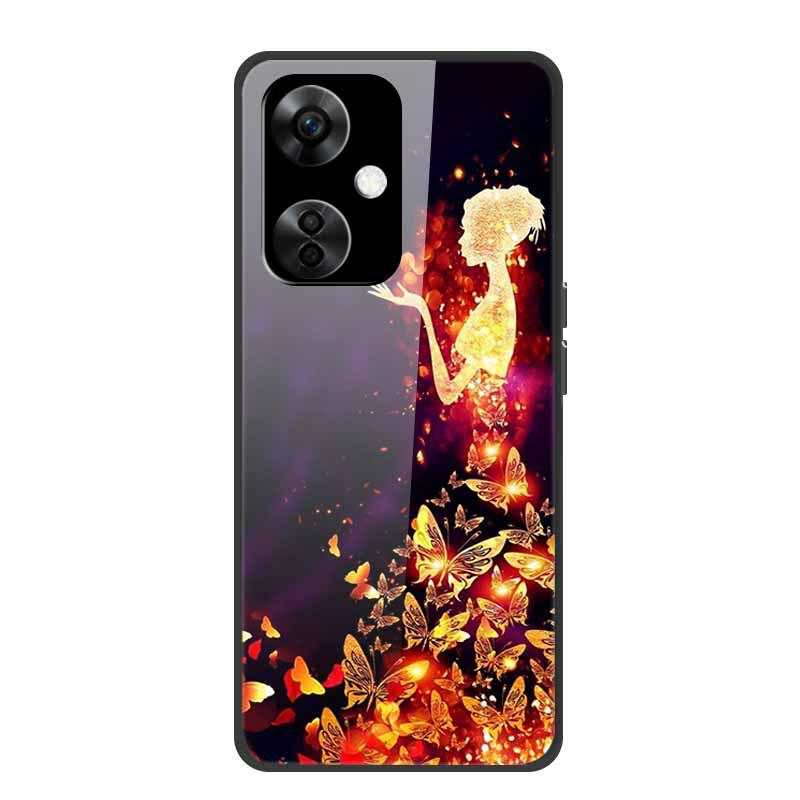 Personalisierte bunte Landschafts-Handyhülle mit gehärtetem Glas für OnePlus NORD CE 3 5G