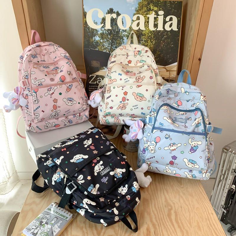 Cute Cartoon Shoulder Bag For Girls Large Capacity Waterproof Nylon Material