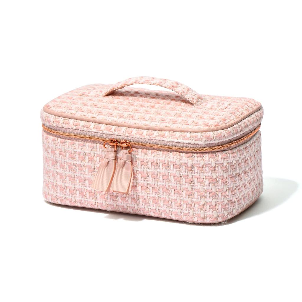 Francfranc Tweed Vanity Pouch Pink S Makeup Box Cosmetic Pouch