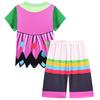 19783 Kinder Mädchen Lily Lovebraids Rosa Bedrucktes Kurzarm T-Shirt Oberteil Shorts Sets