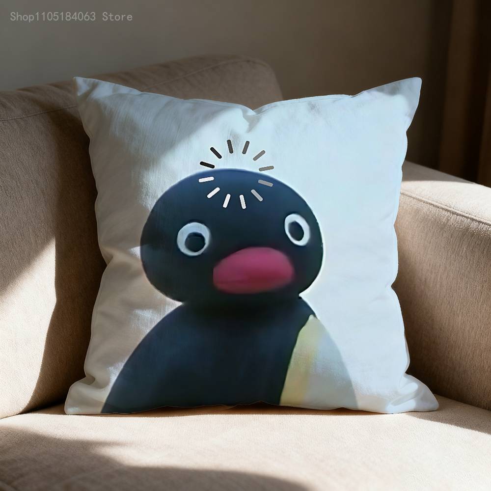 P-Pingu Pillowcases Bedroom Living Room Sofa Home Decor Polyester Cushion Cover with Zipper