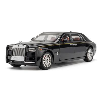 1/18 Rolls-Royce Phantom Model Car, Zinc Alloy Pull Back Toy Diecast Car with Sound and Light, Realistic Modeling Model Toy