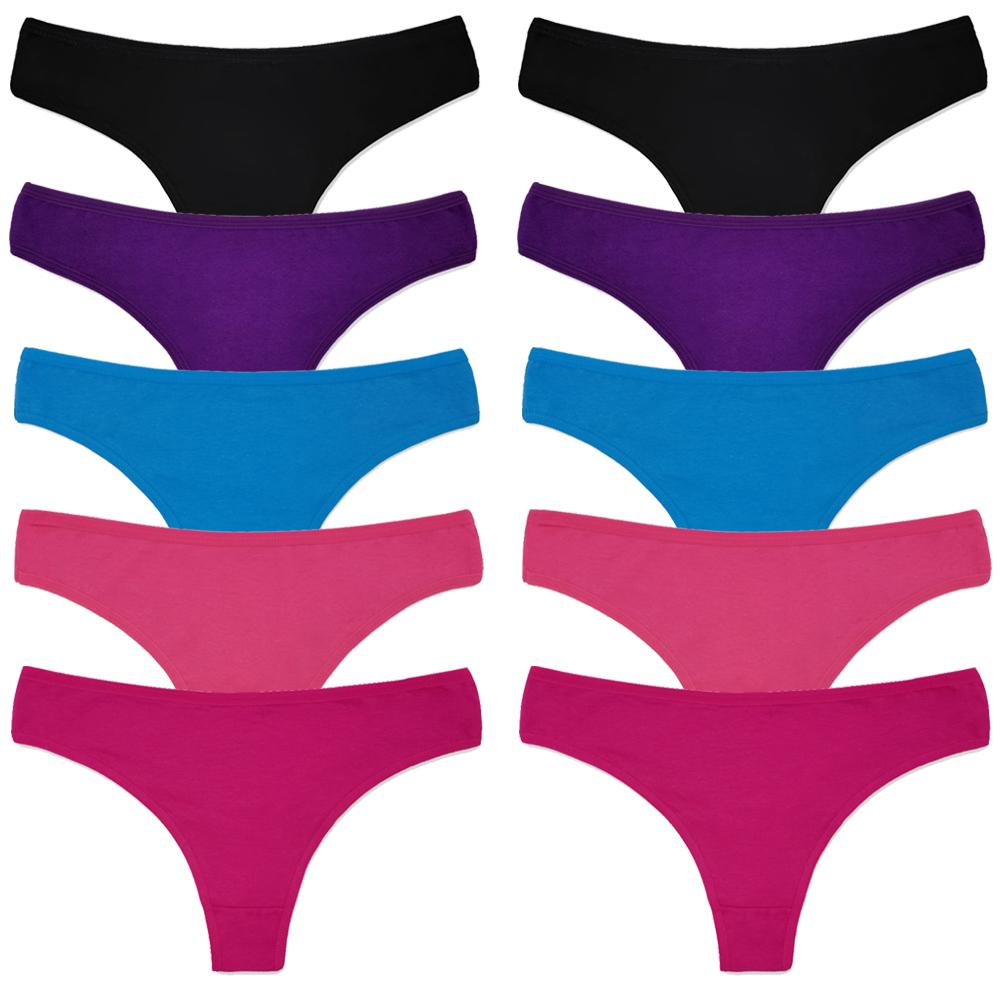

10 ШТ./Компл. Стринги Женская Одежда Нижнее Белье Удобный Хлопок Женское Белье Тонги Трусики XL