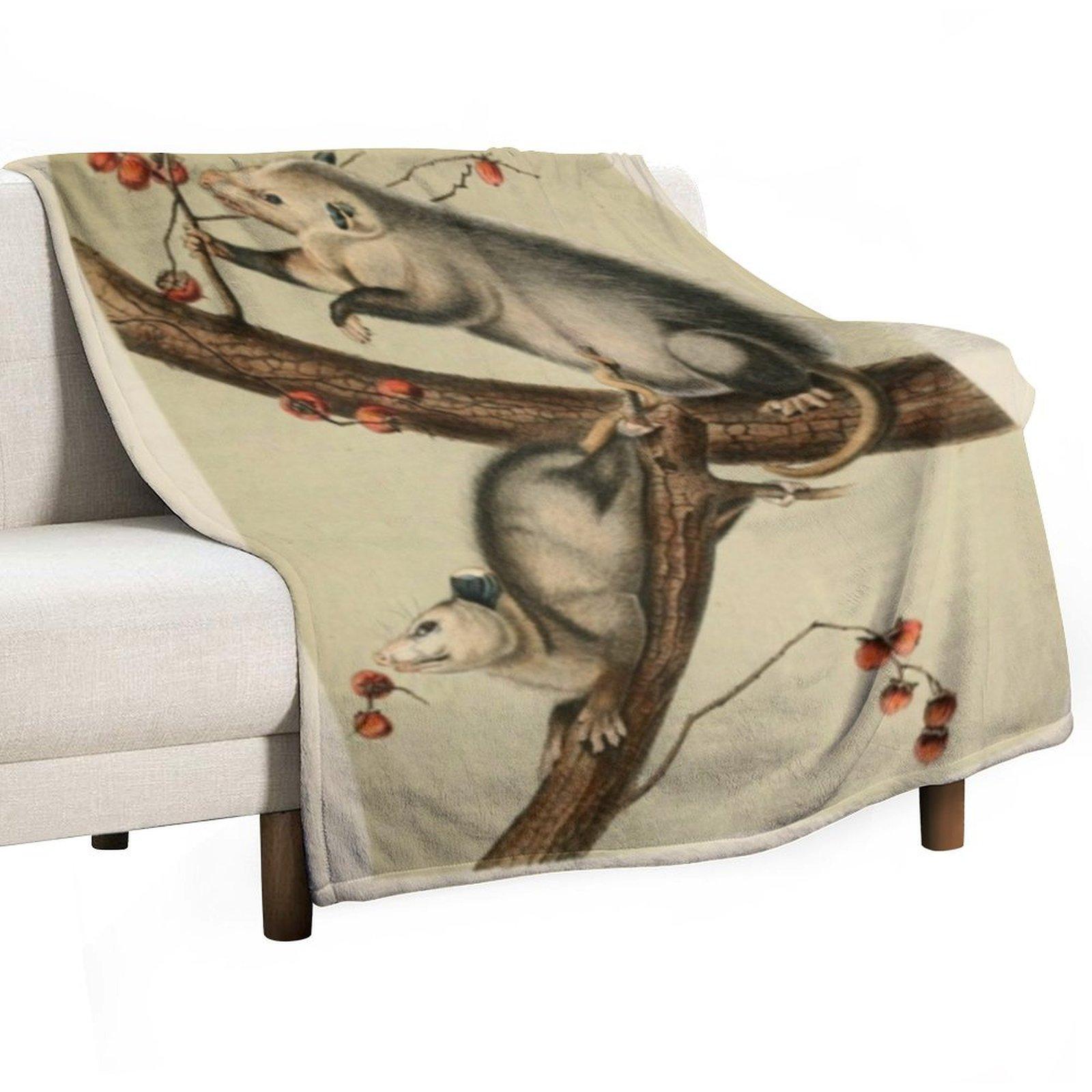 Naturalist Opossum Throw Blanket Blankets For Baby Soft Beds Tourist Blankets Sofas Of Decoration Blankets 30x40in