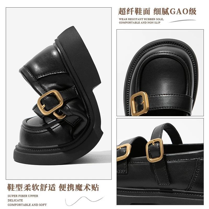 Girls shoes Children's princess small leather shoes 2025 spring and summer new loafers black soft-soled British spring single shoes