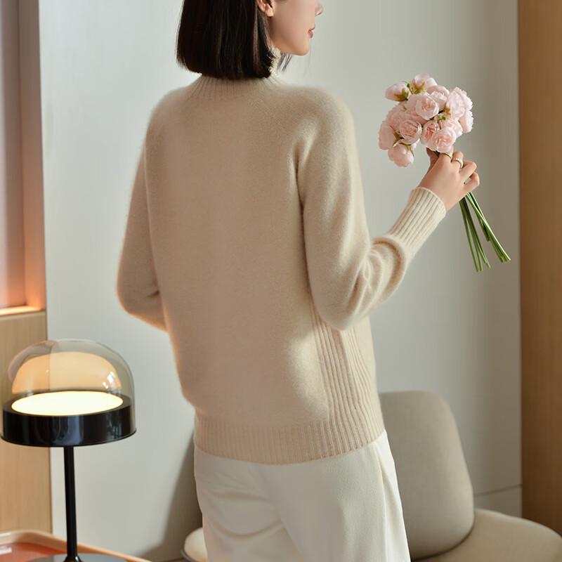 Fanzhen Women's Thickened 100% Wool Turtleneck Sweater