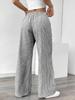 2024 Casual Versatile Striped Wide Leg Women's Trousers