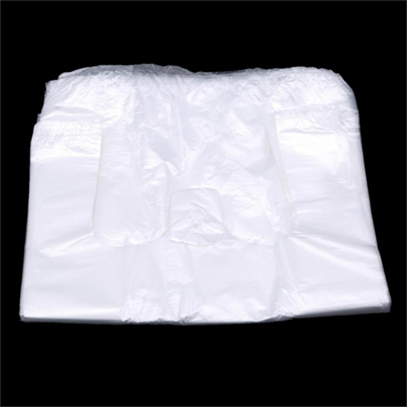 15-26cm/20-30cm/24-37cm/28-48cm100 Pcs/pack Transparent Bags Shopping Bag Supermarket Plastic Bags With Handle Food Packaging