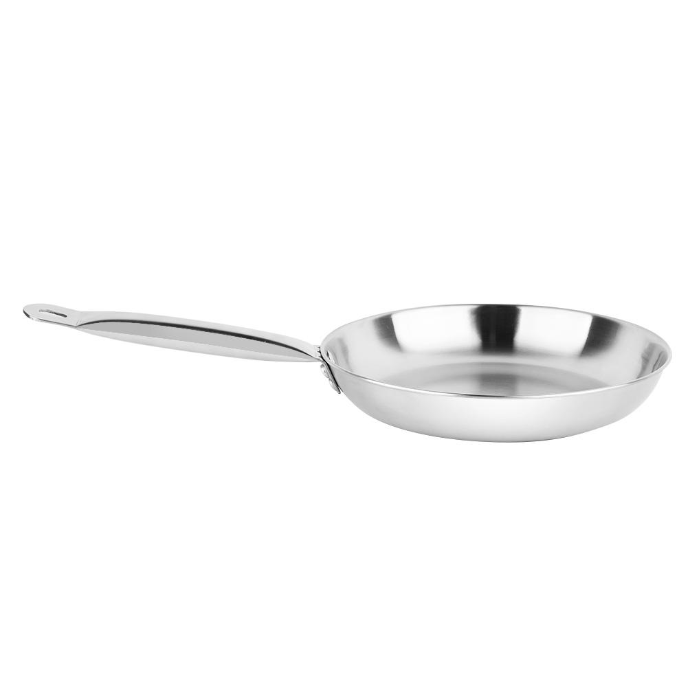 Extra Thick Stainless Steel Non Stick Coating Pan with Helper Handle Saute and Frying Pan