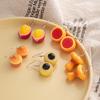 Creative Fun Cute Simulation Fruit Cake Pendant Earrings Personality Niche Grapefruit Passion Fruit Fashion Earrings