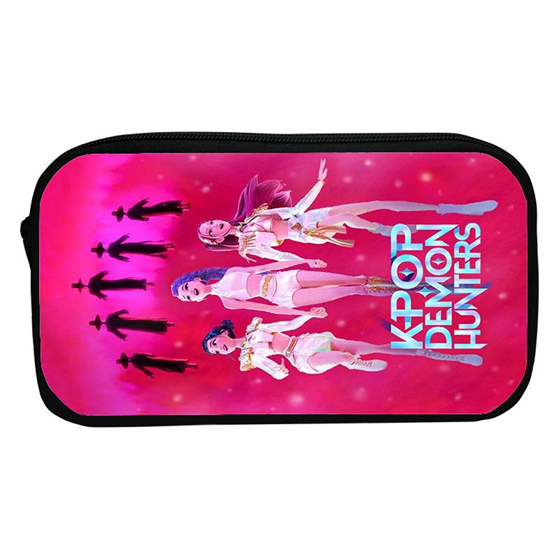 Kpop Łowcy Demonów Uczeń Piórnik Kreskówkowy Duża Pojemność Pudełko na Kredki Artykuły Papiernicze Torba do Przechowywania Kosmetyków dla Dziewczynki Prezenty