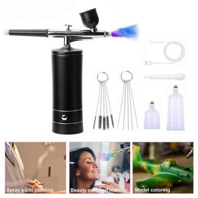 Taşınabilir Airbrush Seti Yüksek Basınçlı Tıkanmayan Airbrush Seti Kablosuz Şarj Edilebilir Manikür Airbrush Aracı Boyama Tırnak Sanatı Makyaj için