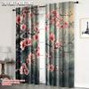 2 st Gardiner Rullgardiner 2D-tryck Körsbärsblomma1 Mångsidig Hållbar Polyester (utan spö) Mångsidigt Allt för Sovrum &