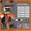 POWERZONE For KTM 2017 2018 2019 EXC 2016 2017 2018 SXF  Motocross Graphics Background Sticker Decal Kits Customized Number 01