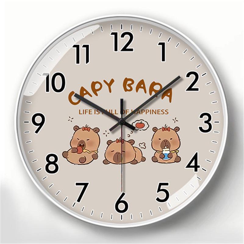 Capybara-Themed Silent Wall Clock for Home and Children's Study