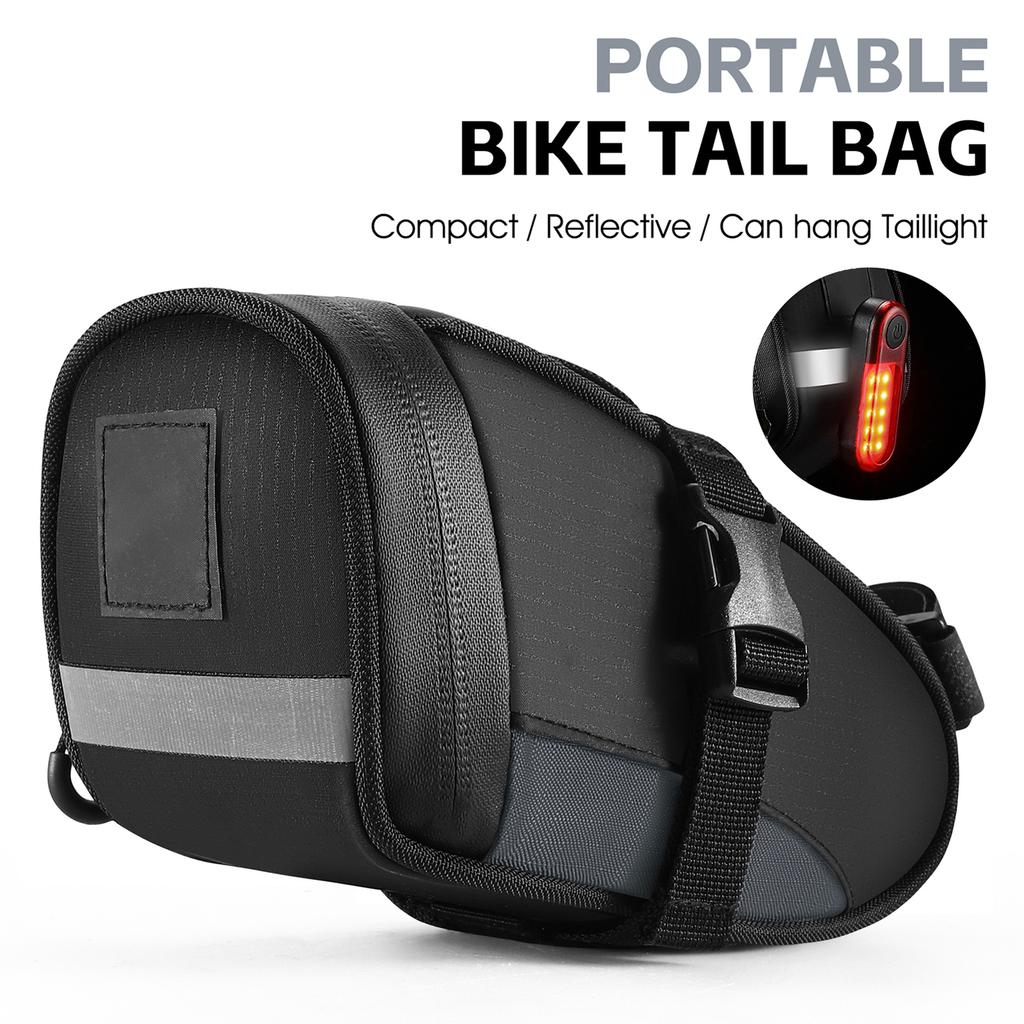 Bike Saddle Tube Bag Waterproof Under Seats Bag Large Capacity Cycle Storage Bag Quick Release Accessories
