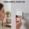 Mini EU Plug Digital Voltmeter AC Voltage Monitor with LED Digital Display Flame Retardant Plastic Plug-in Voltage Tester