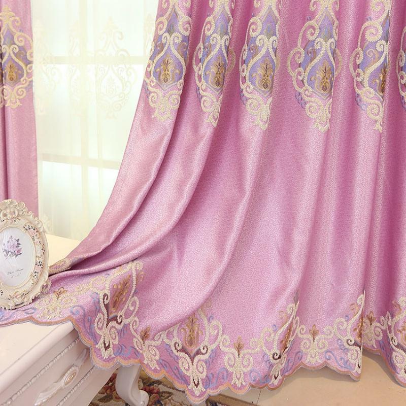 Lusso Chenille Ricamo 3D Corona Trattamenti Finestra Europei Reali Tende Oscuranti Soggiorno & Camera da Letto Arredamento Casa