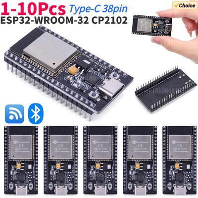 1-10PCS ESP32 WROOM-32 Development Board TYPE-C CP2102 WiFi+Bluetooth Ultra-Low Power Consumption Dual Core Wireless Module