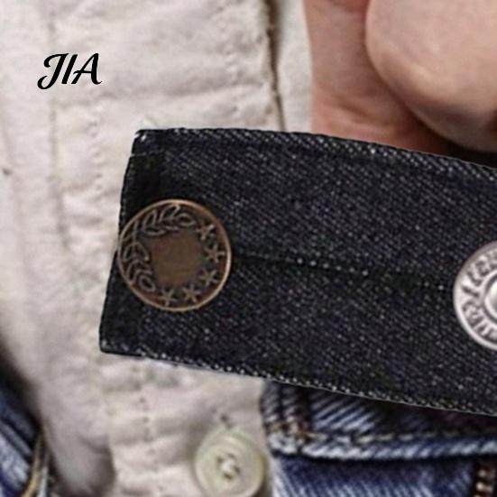Detachable Jean Fastener Waistband Extender with Metal Button, Adjustable Waist Extenders for Pregnant Pants Jeans Trousers Skirt Denim Men