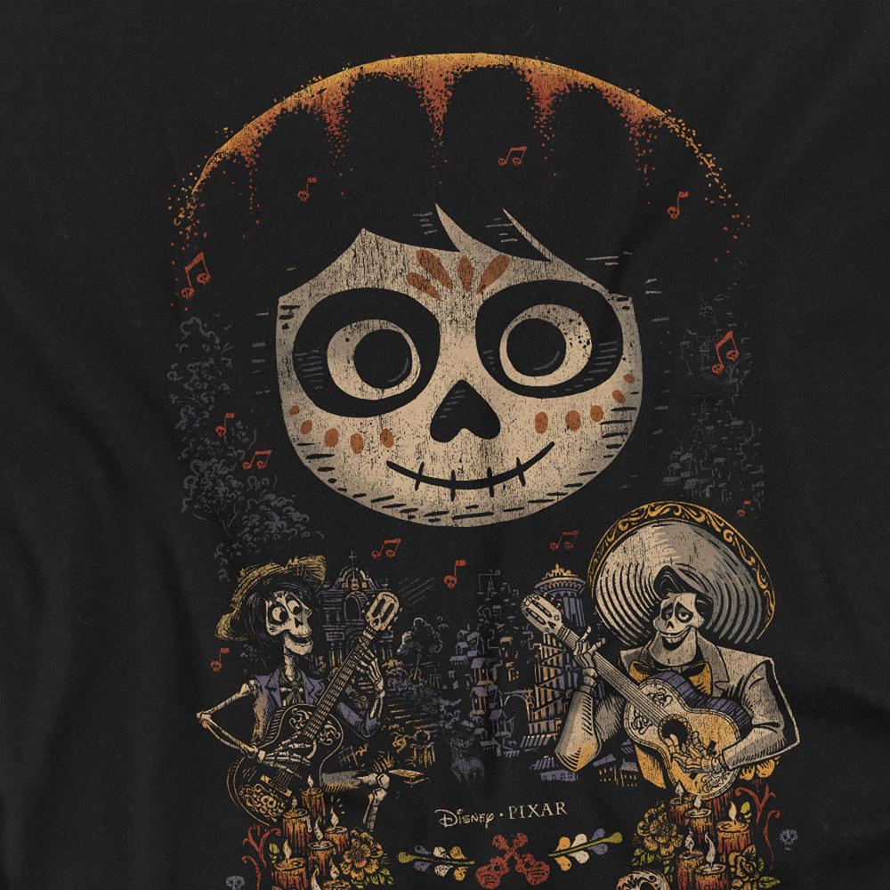 Coco Unisex Adult Ernesto Miguel Hector Painted Poster With Skull T-Shirt
