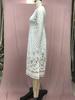 2025 Autumn Women's Lace Hollow Round Neck Slim Dress