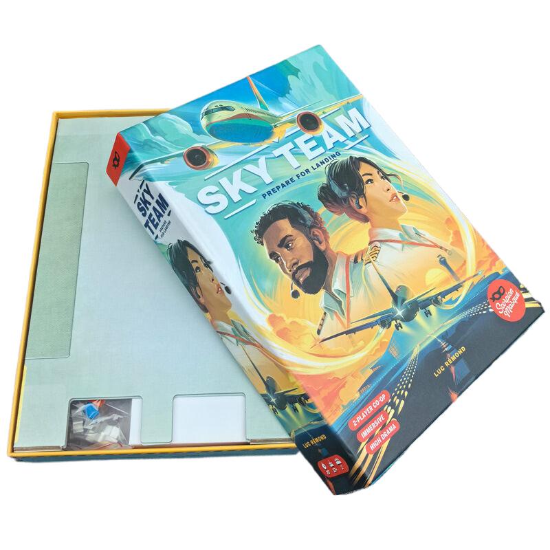 Sky Team Kooperatives Brettspiel, Prepare For Landing, ab 14 Jahren, 2 Spieler, kooperatives Würfelspiel, 20 Minuten