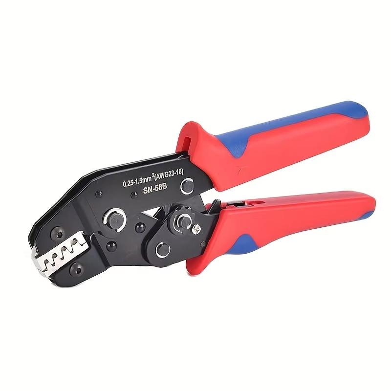 1pc SN-58B Wire Ratchet Crimper Plier, 0.25-1.5mm² AWG23-16 For Dupont Jumper Wire, Terminals
