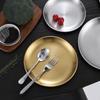 Ruhan Matte Gold Round Serving Plate